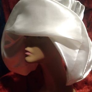 Satin White Bucket Hat